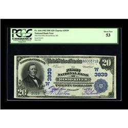 Wood River, NE - $20 1902 Date Back Fr. 644 The First N 