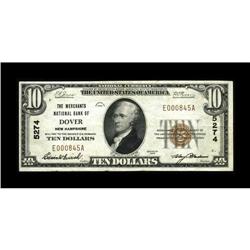 Dover, NH - $10 1929 Ty. 1 The Merchants NB Ch. # 5274T 