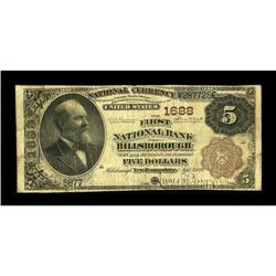 Hillsborough, NH - $5 1882 Brown Back Fr. 470 The First 