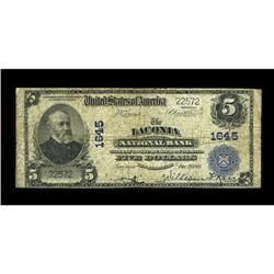 Laconia, NH - $5 1902 Plain Back Fr. 599 The Laconia NB 