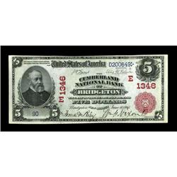 Bridgeton, NJ - $5 1902 Red Seal Fr. 587 The Cumberland 