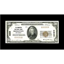 Bridgeton, NJ - $20 1929 Ty. 1 The Bridgeton NB Ch. # 2 