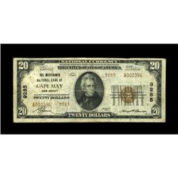 Cape May, NJ - $20 1929 Ty. 2 The Merchants NB Ch. # 92 