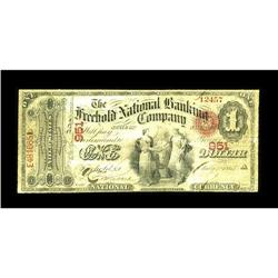Freehold, NJ - $1 Original Fr. 380 The Freehold Nationa 