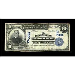 Irvington, NJ - $10 1902 Plain Back Fr. 625 The Irvingt 