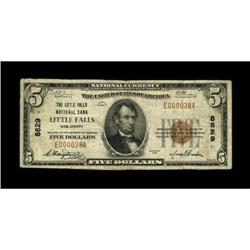 Little Falls, NJ - $5 1929 Ty. 1 The Little Falls NB Ch 