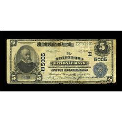 Rutherford, NJ - $5 1902 Plain Back Fr. 606 The Rutherf 