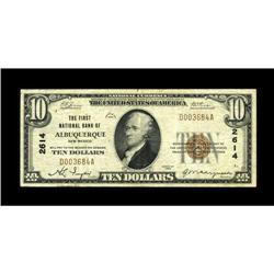 Albuquerque, NM - $10 1929 Ty. 1 The First NB Ch. # 261 
