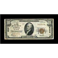 Roswell, NM - $10 1929 Ty. 1 The First NB Ch. # 5220A V 