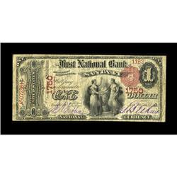 Santa Fe, NM - $1 1875 Fr. 383 The First NB Ch. # 1750T 