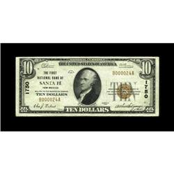 Santa Fe, NM - $10 1929 Ty. 1 The First NB Ch. # 1750A 