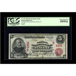 Albany, NY - $5 1902 Red Seal Fr. 587 The National Comm 