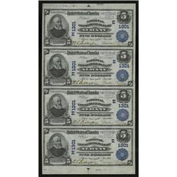 Albany, NY - $5-$5-$5-$5 1902 Plain Back Fr. 598 The Na 