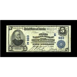 Brooklyn, NY - $5 1902 Plain Back Fr. 598 The First NB 