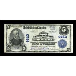 Brushton, NY - $5 1902 Plain Back Fr. 600 The First NB 