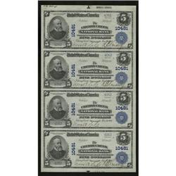 Cherry Creek, NY - $5-$5-$5-$5 1902 Plain Back Fr. 605 