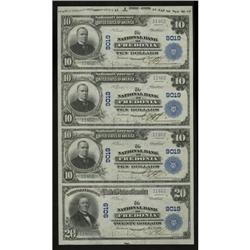 Fredonia, NY - $10-$10-$10-$20 1902 Plain Back Fr. 626/ 