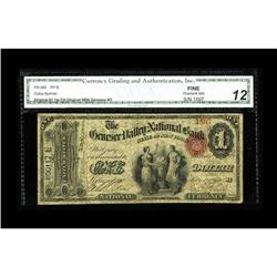 Geneseo, NY - $1 Original Fr. 380 The Genesee Valley NB 