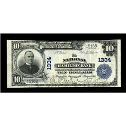 Hamilton, NY - $10 1902 Plain Back Fr. 624 The National 