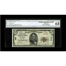 Hudson, NY - $5 1929 Ty. 2 The First NB and TC Ch. # 39 