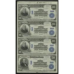 Jamestown, NY - $10-$10-$10-$20 1902 Plain Back Fr. 624 