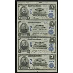 Jamestown, NY - $5-$5-$5-$5 1902 Plain Back Fr. 601 Ame 