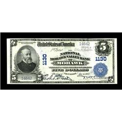 Mohawk, NY - $5 1902 Plain Back Fr. 598 The National Mo 