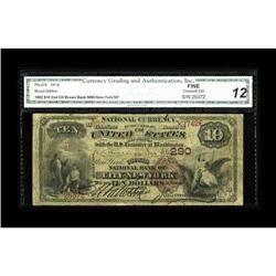 New York, NY - $10 1882 Brown Back Fr. 479 The Fourth N 