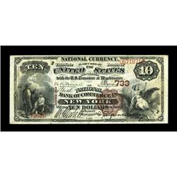 New York, NY - $10 1882 Brown Back Fr. 480 The NB of Co 
