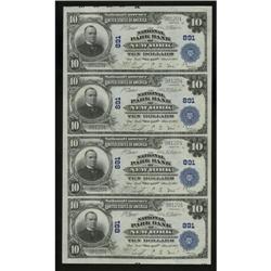 New York, NY - $10-$10-$10-$10 1902 Plain Back Fr. 624 