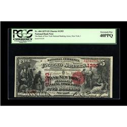 New York, NY - $5 1875 Fr. 404 The Bank of New York Nat 