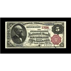 New York, NY - $5 1882 Brown Back Fr. 471 The American 