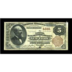 New York, NY - $5 1882 Brown Back Fr. 472 The NB of Nor 