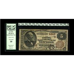 New York, NY - $5 1882 Brown Back Fr. 472 The Liberty N 