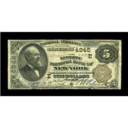 New York, NY - $5 1882 Brown Back Fr. 472 The Liberty N 