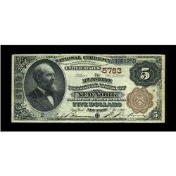 New York, NY - $5 1882 Brown Back Fr. 477 The New Amste 