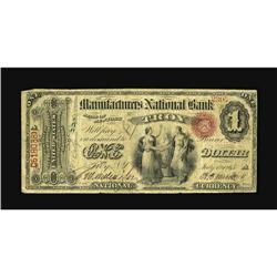 Troy, NY - $1 Original Fr. 380 The Manufacturers NB Ch. 