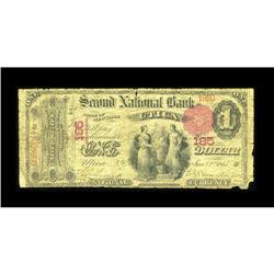 Utica, NY - $1 1875 Fr. 386 The Second NB Ch. # 185This 