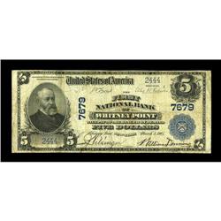 Whitney Point, NY - $5 1902 Plain Back Fr. 598 The Firs 