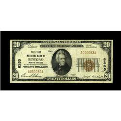 Binford, ND - $20 1929 Ty. 1 The First NB Ch. # 8265Thi 