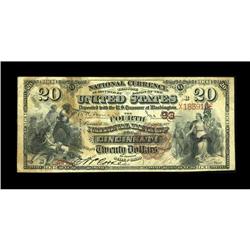 Cincinnati, OH - $20 1882 Brown Back Fr. 493 The Fourth 