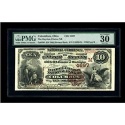 Columbus, OH - $10 1882 Brown Back Fr. 490 The Hayden-C 