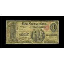 Delphos, OH - $1 Original Fr. 380 The First NB Ch. # 27 