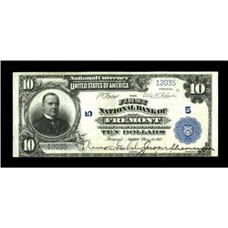 Fremont, OH - $10 1902 Plain Back Fr. 624 The First NB 