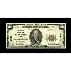 Lancaster, OH - $100 1929 Ty. 1 The Lancaster NB Ch. # 