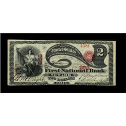 Newark, OH - $2 Original Fr. 387 The First NB Ch. # 858 