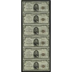 Saint Clairsville, OH - $5 1929 Ty. 1 The First NB Ch. 