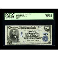 Tiffin, OH - $20 1902 Plain Back Fr. 650 The Commercial 