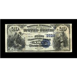 Ada, OK - $20 1882 Value Back Fr. 583 The First NB Ch. 