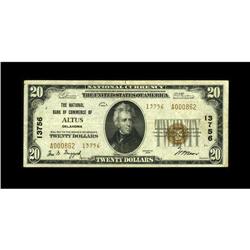 Altus, OK - $20 1929 Ty. 2 The NB of Commerce Ch. # 137 